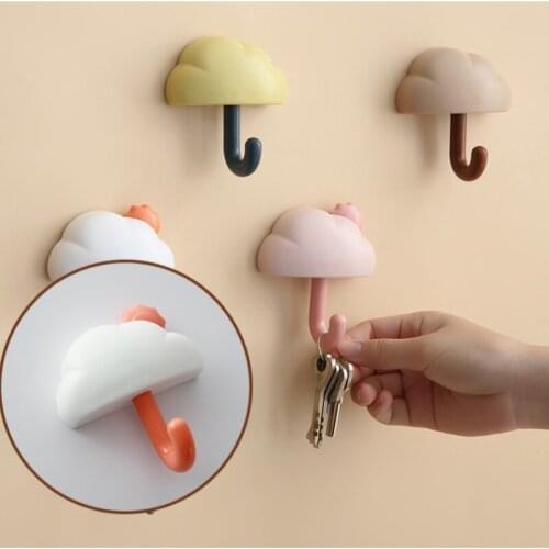 1/3Pcs New cloud key hook Strong Self Adhesive Non-marking Door Wall Hangers Hooks Bathroom Hooks kitchen hook Room Decoration