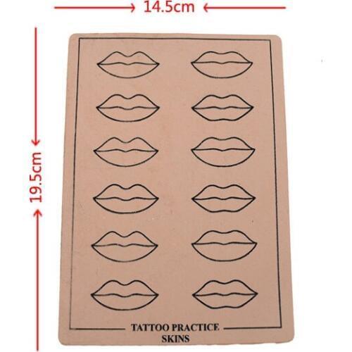 10PCS High Quality Rubber Professional Permanent Makeup Lip Durable Tattoo Practice Skin For Artist New Starter Free Shipping