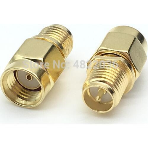 2pcs connector RF coaxial coax adapter SMA male female RP SMA to SMA male RP-SMA Connector