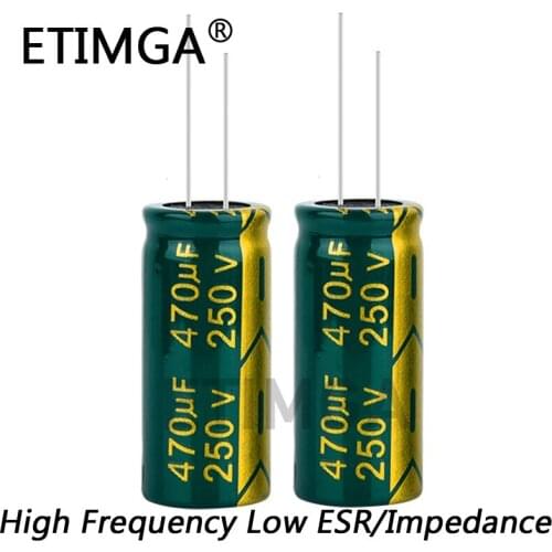 2PCS/LOT High Frequency Low Impedance 250v 470UF 18X40 Aluminum Electrolytic Capacitor Size 470UF 20