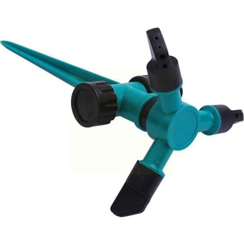 1pcs Automatic Water Sprinkler With 3 Arms Nozzles Irrigation Garden 360 Spray Spray Lawn Home Garden Degree Sprinklers Too D6U1