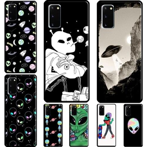 Aesthetics Cute Cartoon alien space Case For Samsung Galaxy S20 FE S8 S9 S10 Plus S10e S21 Ultra Note 20 Ultra Note 10 Plus