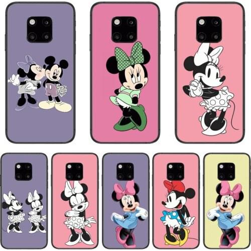 Disney minnie mouse pink Phone Case For Huawei mate 30 10 20 40 Lite Smart Z Pro Black Etui 3D Coque Painting Hoesjes case
