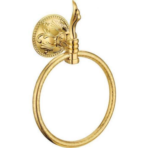 Zinc&Brass Titanium Golden Finished Towel Ring,Bathroom Accessories Products Gold Towel Holder,Towel Rack GB005b
