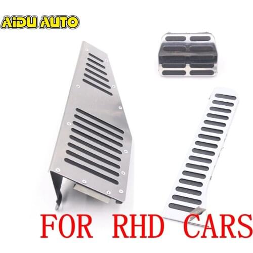 FOR RHD VW Golf 6 MK6 Jetta MK5 Scirocco Octavia PASSAT B6 B7 CC Stainless Steel Manual Transmission MT Pedal Pads Foot Rest