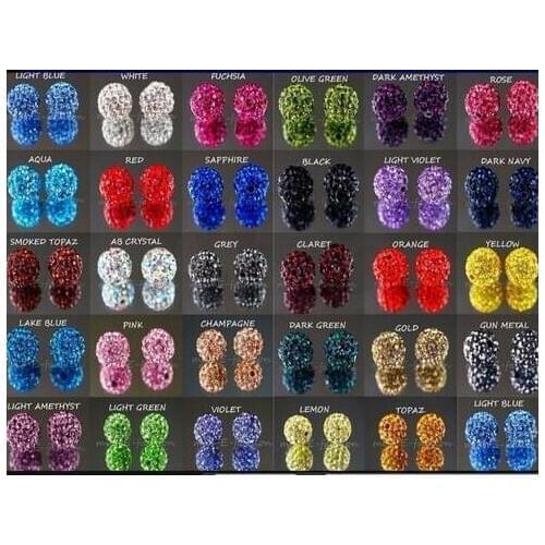 Hot DHL Fhr54rd 10mm Micro Pave Disco Ball Bead Bead women men lot jewelry DIY Beads For Bracelet Necklace crystal
