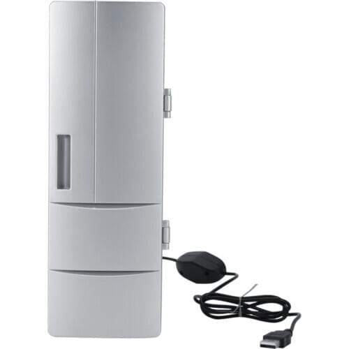 Refrigerator Mini Usb Fridge Freezer Cans Drink Beer Cooler Warmer Travel Refrigerator Icebox Car Office Use Portable