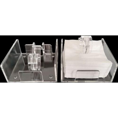 Square Clear Acrylic Cocktail Napkin Holder Paper Serviette Dispenser Tissue Box Bar Caddy for Dining Table Hotel Home Decor