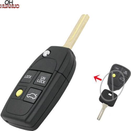 Modified Flip Folding Remote Key CASE Shell For Volvo XC70 XC90 S40 S60 S70 S80 S90 V40 V70 V90 C70 Case FOB 3+1 Button
