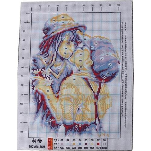 Kiss Goodbye DIY Hand Cross Stitch Embroidery kit Needlework Set For Embroidery Home Decor Needlework