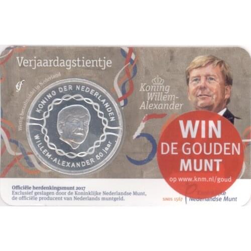 Netherlands 2017 50th William Alexander Birth 10 Euro Silver Plated Commemorative Coin Genuine Euro Real Original Coins