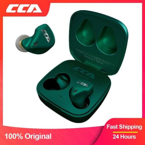 CCA CX10 True Wireless Earphone Sport Wireless Bluetooth Headphones Hybrid Technology 4BA+1DD Bluetooth-Compatible 5.0 Headset