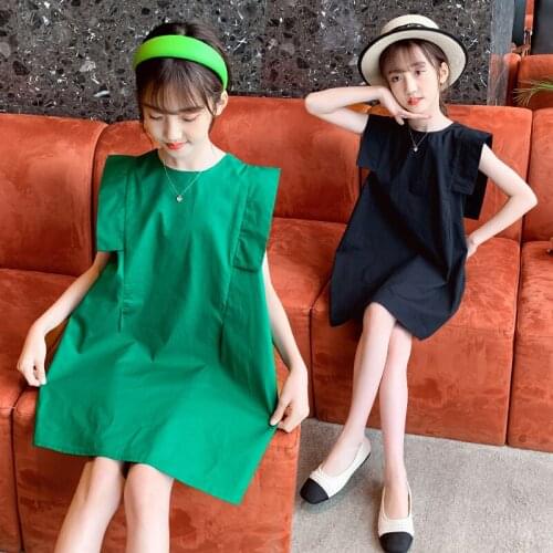 Teenage Girl Dresses Summer New Kids Christmas Costume Girl Clothing Ruffles Sleeve Princess Dress for 4 7 8 9 10 12 14Years