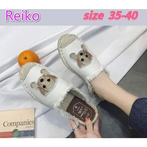 Sandals women 2021 flat toe cap shoes summer half-support womens shoes denim sneakers white cartoon cute slippers calzado mujer