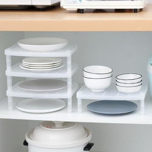 Stackable Dish Racks for Kitchen Supplies Racks Cabinets for Dish Racks Plastic Drain Dishes Storage Racks Dish Drainer