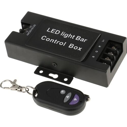 12V -24V LED Light Bar Strobe Module Controller + Wireless Remote Black