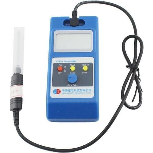 WT10A LCD Tesla Meter Gaussmeter Surface Magnetic Field Tester Ns Function