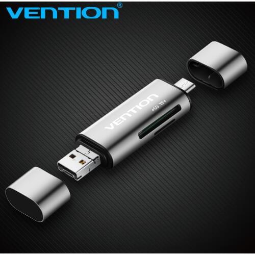 Vention Mini SD OTG card reader USB 3.0 2.0 Micro USB 3.0 2.0 to Type C Memory Card reader Micro SD TF Card Reader For Laptop PC
