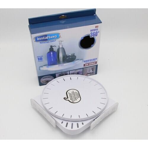 Bathroom kitchen rotary triangle shelf wall suction type without drilling
