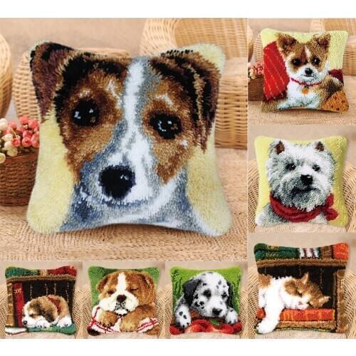 DIY Latch Hook Kit 7 models Needlecrafts Gift 17" By 17" Rug Cushion Cover