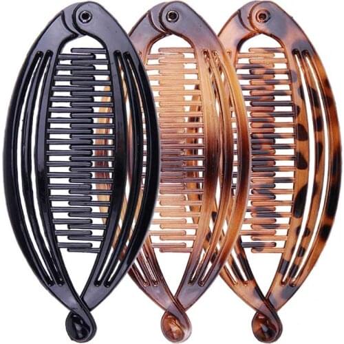 Candy Color Colours Ladies Bow Hair Claw Clip for Thick Curly Hair Accessories Hair Clip Combs Double Banana Clip for Women