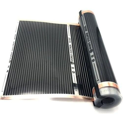 0.125m2 220~240V Infrared Carbon Underfloor Heating Film AC220V Warm Floor Mat 400w/m2