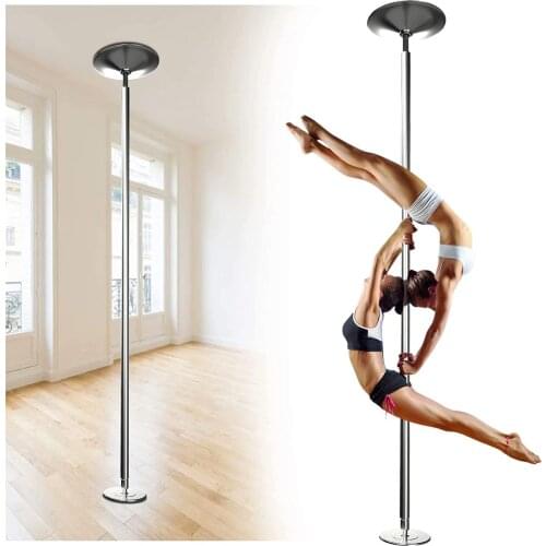 45mm Upgraded Portable Removable Home Dancing Pole, Professional Spinning Static Dance Pole