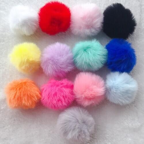 5pcs Fluffy Soft Pompom Plush Pompones Plush Balls 3cm DIY Pom Poms Ball fake Furball DIY Jewelry Keychan Making