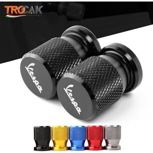 CNC Aluminum Tire Valve Air Port Cover Cap for Piaggio Vespa GTS GTV LX 60 125 250 300 Primavera Sprint Motorcycle Accessories