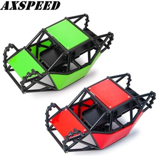AXSPEED Nylon Rock Buggy Roll Cage Body Shell Chassis for 1:10 Axial II SCX10 90046 RC Crawler Car Frame DIY Parts