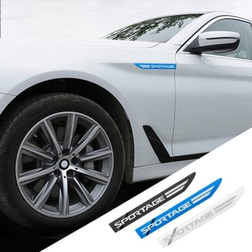 2PCS Stainless Steel Side Wing Badge Emblem Fender for KIA Sportage 2016 2017 2018 Accessories