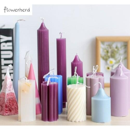 DIY Aromatherapy Candle Mold Acrylic Handmade Cylindrical Square Scented Candle Molds for Candle Making Cake Decorating Tools
