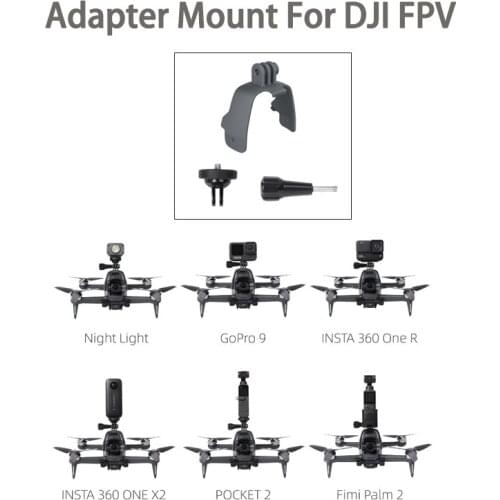 Camera Top Extended Bracket For DJI FPV Combo Drone Accessories Mount Holder For Gopro Sport Action Adapter Clamp Stand