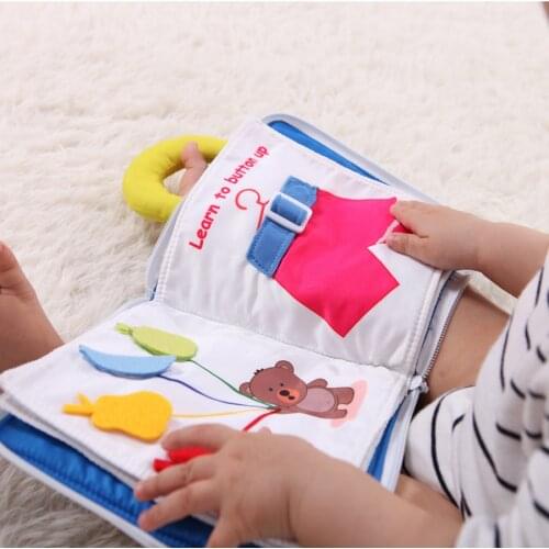 Baby Cloth Book Practice Hand Early Learning Educational Quiet Books Soft Cute Washable Unfolding Parent-Child Interaction Book