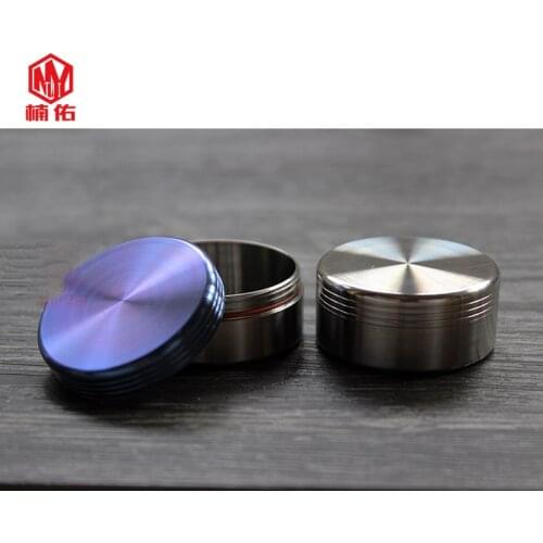 1PC EDC Portable Titanium Waterproof Box Container Waterproof Storage Tank Case Box Warehouse Health Metal Pill Medicine Bottle