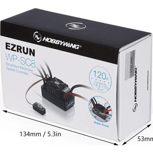 Hobbywing EZRUN WP SC8 120A Waterproof Speed Controller Brushless ESC for RC Car Short Truck