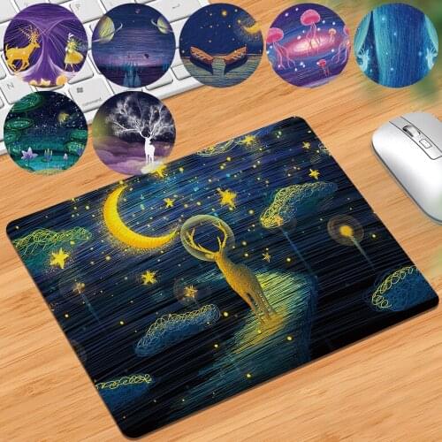 Mouse Pad Game Gamer Mouse Pad Smooth Waterproof PU Leather Laptop Mouse Pad Paint Pattern Durable Game Mouse Mat