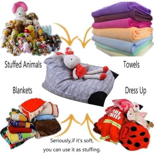 LEVMOON Portable Storage Bag Large Bag for Child Stuffed Animal Toys Stripe Chair Sofas Clothes Cushion