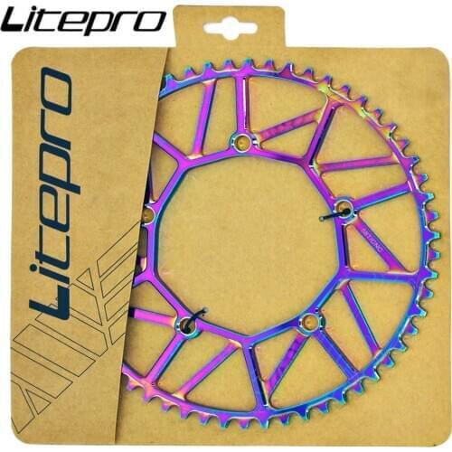 Litepro Chainring Crankset 130 BCD 46/48/50/52/54T/56T/58T Single Speed Track Bike Wide Narrow Chainwhee Round 130bcd Chainring