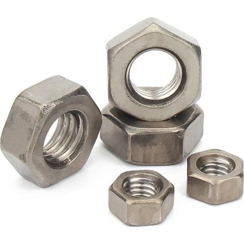 5pcs-100pcs/lot Pure titanium GR2 Outer hexagonal nut Ti Hex micro small Hand nut M1.6/M2/M2.5/M3/M4/M5/M6/M8-M18/M20/M22/M24