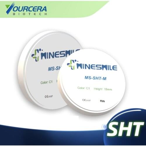 Minesmile SHT Multilayer 46% Translucency Laminate Veneers Full Crown Long Bridge Dental Zirconia Block for dental prosthese