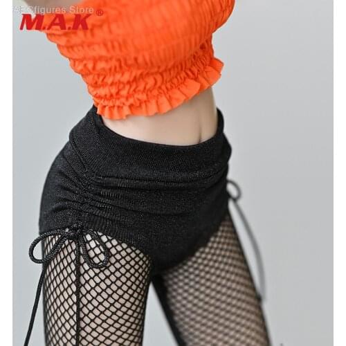 1/6 Female Model Accessories Elastic Drawstring Shorts Pants Black Fit 12" TBLeague Figure Body