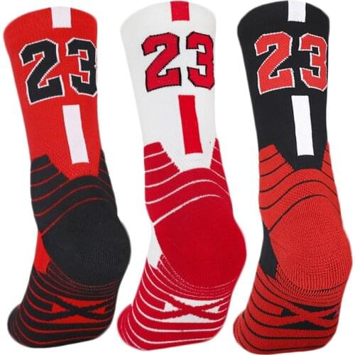 Mens Basketball Socks Professional Non-Silp Number Sports Socks Middle Thickened Towel Bottom Child Match baloncesto sokken