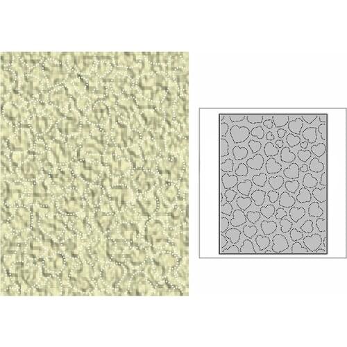 New Spotted Fall in Love Background Plate Craft Embossing Mold 2021 Metal Cutting Dies for DIY Scrapbooking Album Card Making