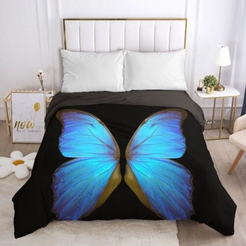 Butterfly Duvet cover Quilt/Blanket/Comfortable Case Double King Bedding 140x200 240x220 200x200 for Home blue