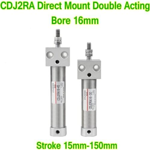 Direct Mount Type Bottom mounting Double Acting Single Rod CJ2RA Air Pneumatic Cylinder CDJ2RA 16-15 CDJ2RA16-30 CDJ2RA16-40