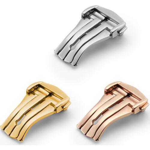 Watch accessories all steel buckle butterfly flying series belt buckle belt folding buckle 16mm18mm20mm for Omega strap buckle