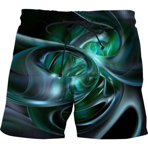 Summer mens shorts 3D printed art fashion shorts Mens new beach pants Leisure sports fitness shorts Fashion man in vacation
