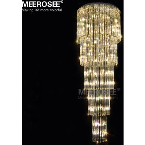 Modern Glass Chandelier Lighting Fixture staircase Lustre, stairs, foyer Crystal Stair Lamp for hotel and project