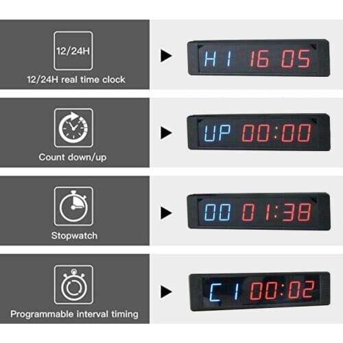 [Ganxin]1" programmable timer Led Digital Remote Control tabata timer home gym and exercise equipment